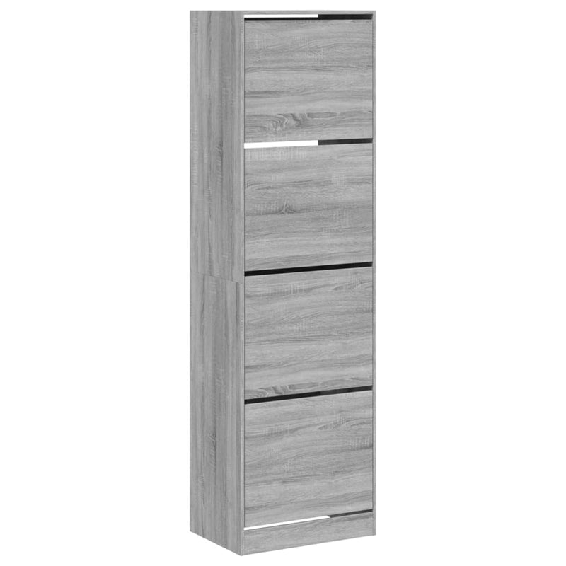 Load image into Gallery viewer, VidaXL Schoenenkast met 4 klaplades 60x42x204 cm grijs sonoma
