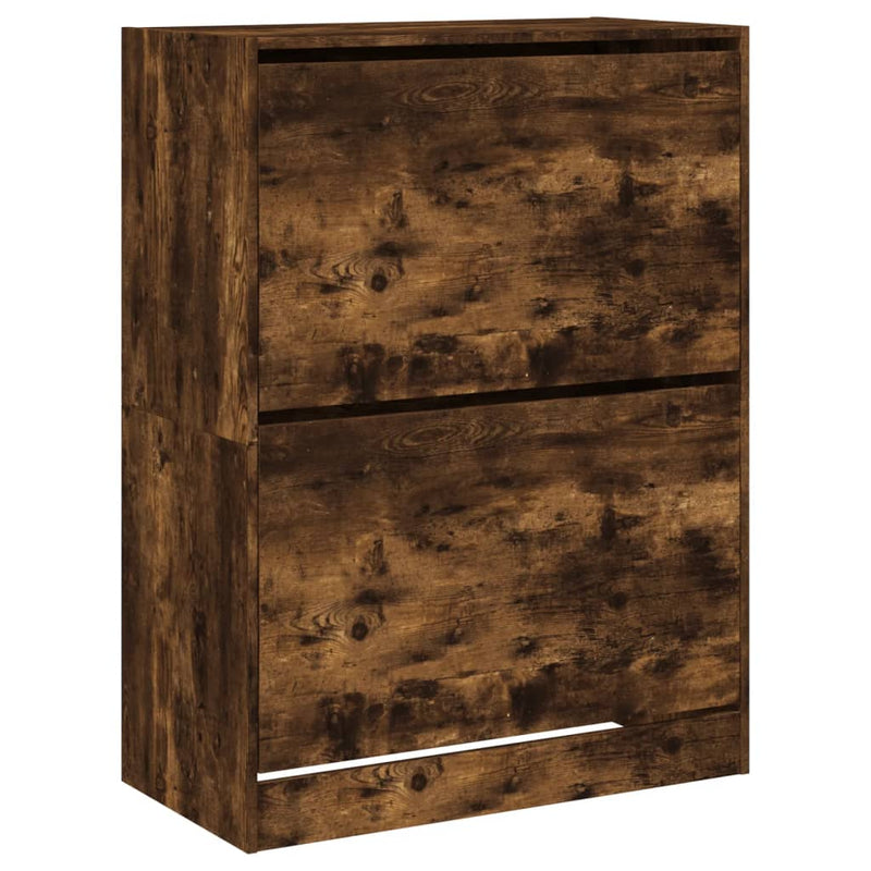 Load image into Gallery viewer, VidaXL Schoenenkast met 2 klaplades 80x42x108 cm gerookt eikenkleurig
