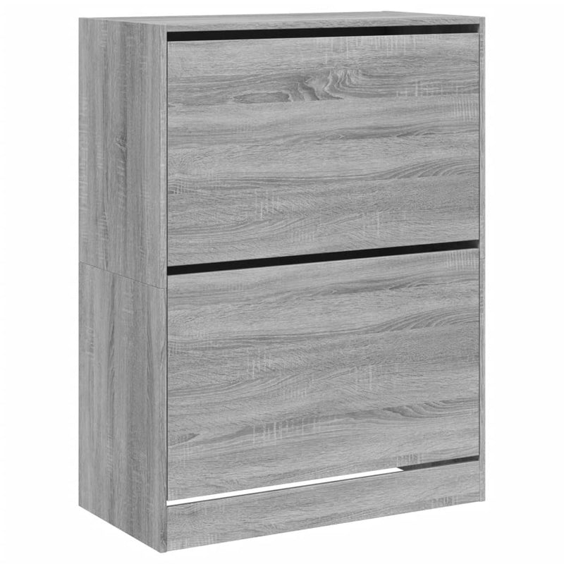 Load image into Gallery viewer, VidaXL Schoenenkast met 2 klaplades 80x42x108 cm grijs sonoma
