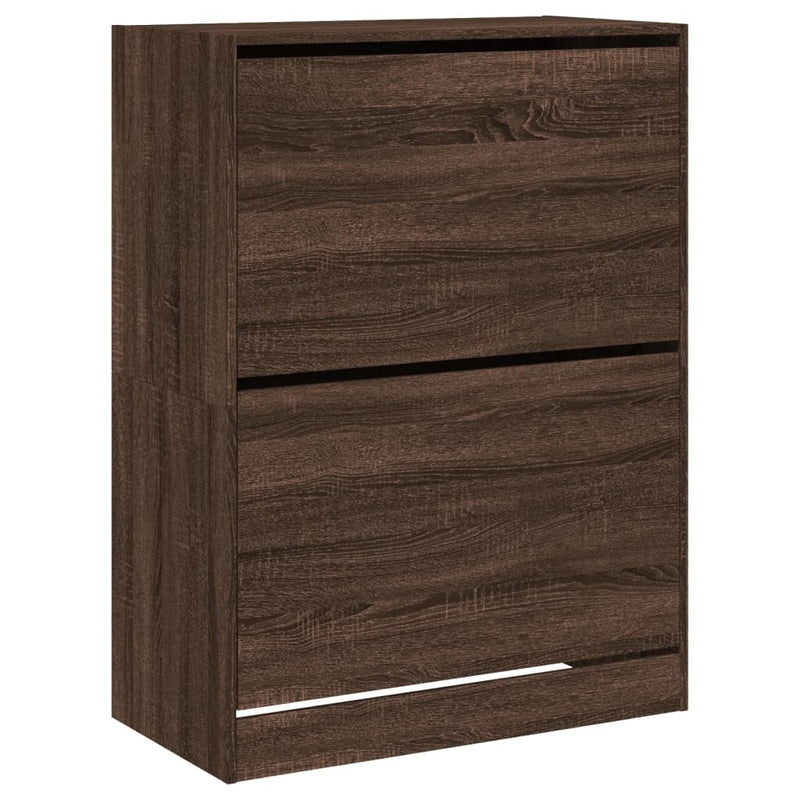 Load image into Gallery viewer, VidaXL Schoenenkast met 2 klaplades 80x42x108 cm bruin eikenkleur
