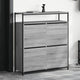 VidaXL Schoenenkast met 4 klaplades 100x34x112 cm grijs sonoma eiken