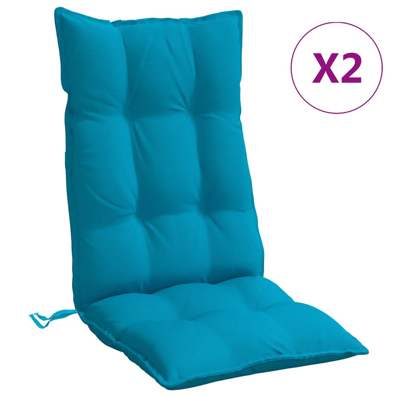 Load image into Gallery viewer, Vidaxl stoelkussens 2 st hoge rug oxford stof lichtblauw
