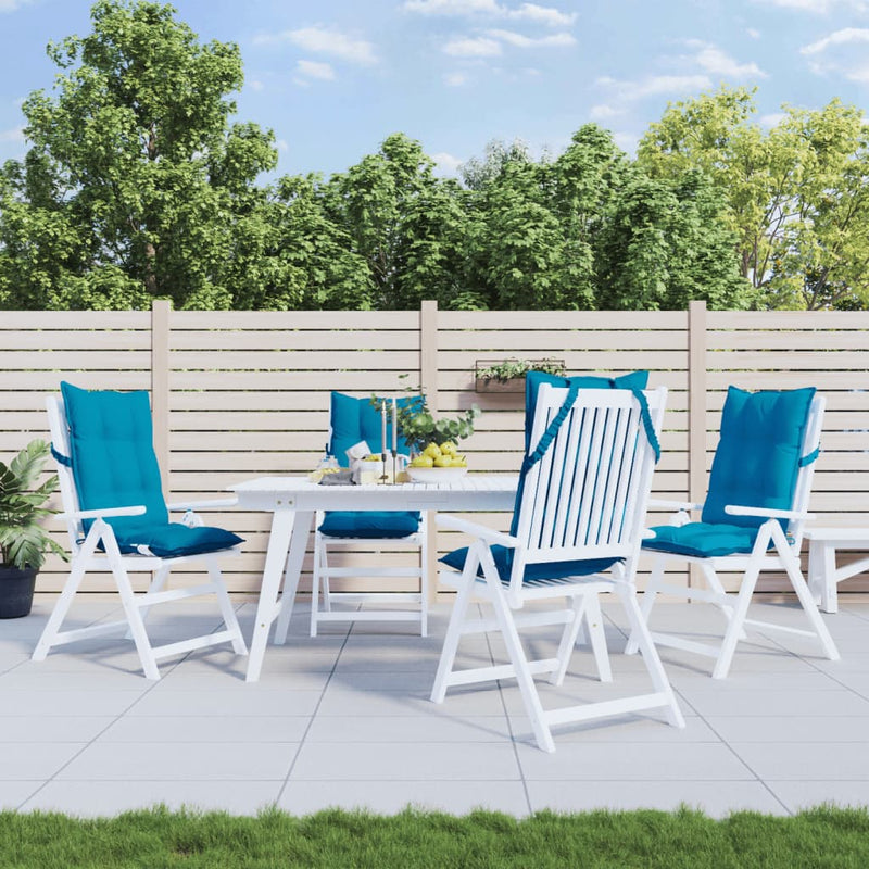 Load image into Gallery viewer, Vidaxl stoelkussens 4 st hoge rug oxford stof lichtblauw
