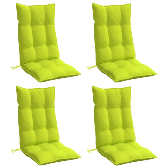 Vidaxl stoelkussens 4 st hoge rug oxford stof heldergroen