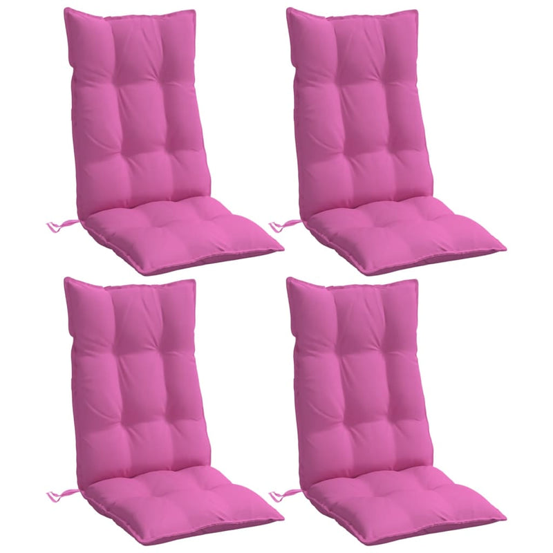 Load image into Gallery viewer, Vidaxl stoelkussens 4 st hoge rug oxford stof roze
