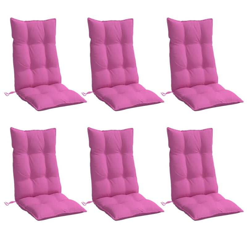 Load image into Gallery viewer, Vidaxl stoelkussens 6 st hoge rug oxford stof roze
