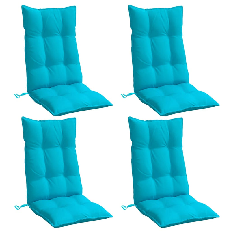 Load image into Gallery viewer, Vidaxl stoelkussens 4 st hoge rug oxford stof turquoise
