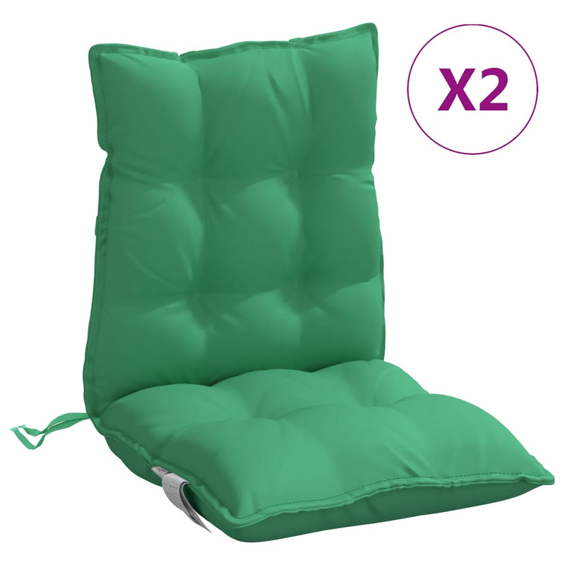 Load image into Gallery viewer, Vidaxl stoelkussens 2 st lage rug oxford stof groen
