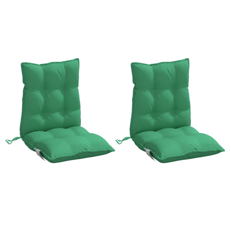 Load image into Gallery viewer, Vidaxl stoelkussens 2 st lage rug oxford stof groen
