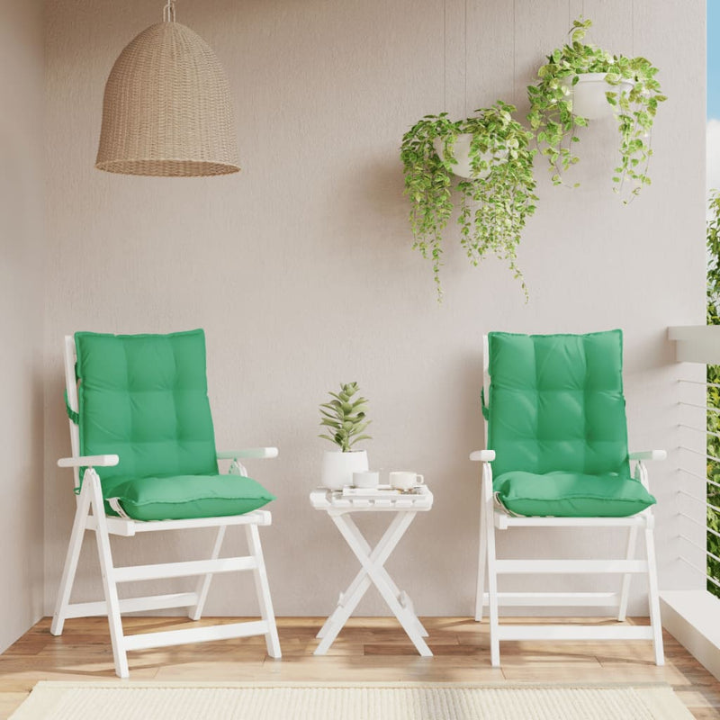 Load image into Gallery viewer, Vidaxl stoelkussens 2 st lage rug oxford stof groen
