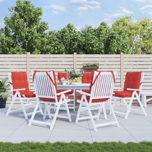 Vidaxl stoelkussens 6 st lage rug oxford stof rood