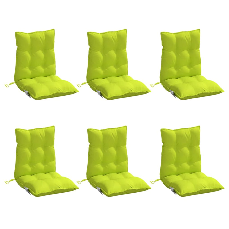 Load image into Gallery viewer, Vidaxl stoelkussens 6 st lage rug oxford stof felgroen

