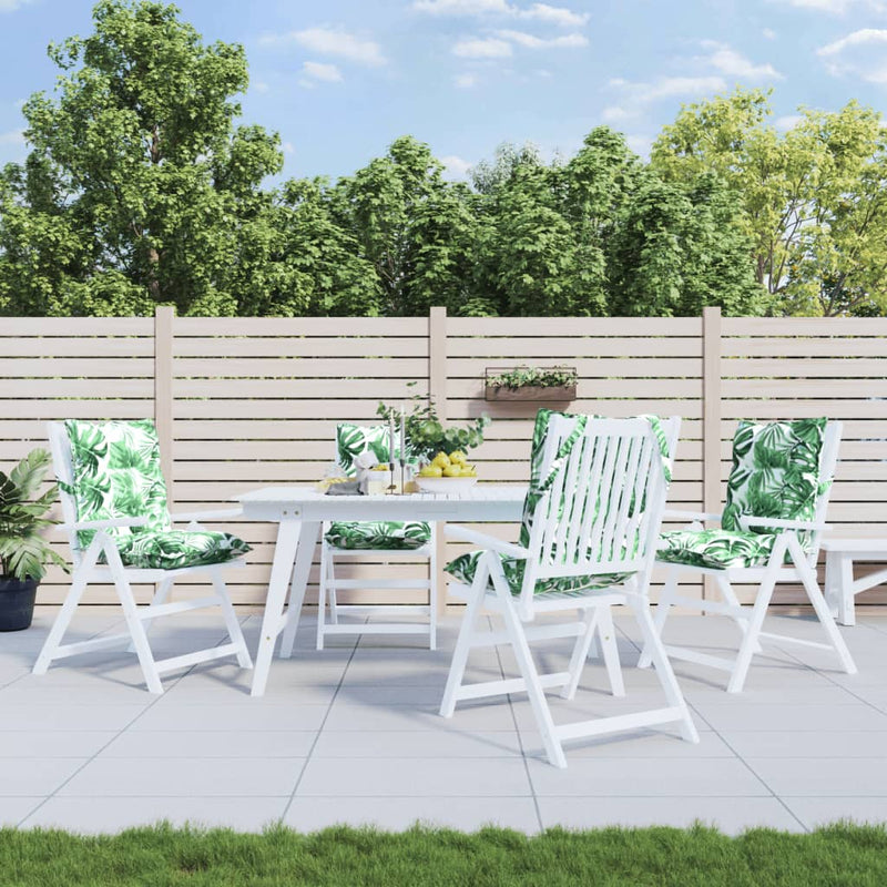 Load image into Gallery viewer, Vidaxl stoelkussens 2 st lage rug bladpatroon oxford stof
