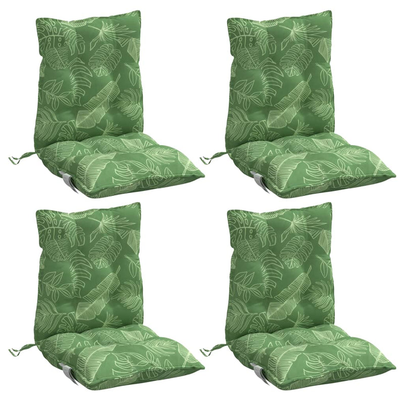Load image into Gallery viewer, Vidaxl stoelkussens 2 st lage rug bladpatroon oxford stof
