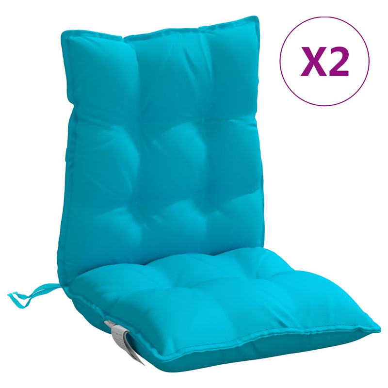 Load image into Gallery viewer, Vidaxl stoelkussens 2 st lage rug oxford stof turquoise
