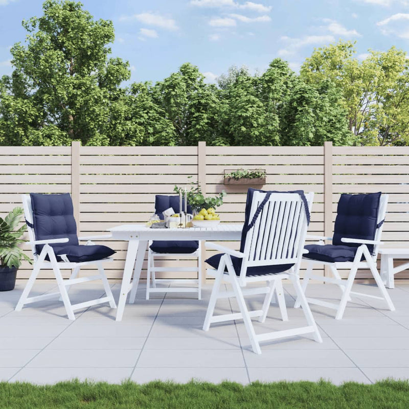 Load image into Gallery viewer, Vidaxl stoelkussens 4 st lage rug oxford stof marineblauw
