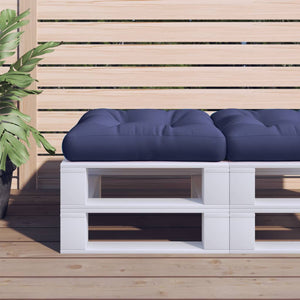 Vidaxl palletkussen 50x50x12 cm stof marineblauw
