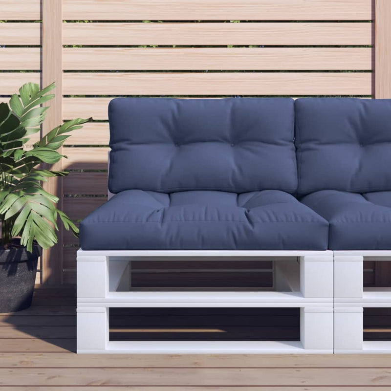 Load image into Gallery viewer, Vidaxl palletkussen 120x40x12 cm stof marineblauw
