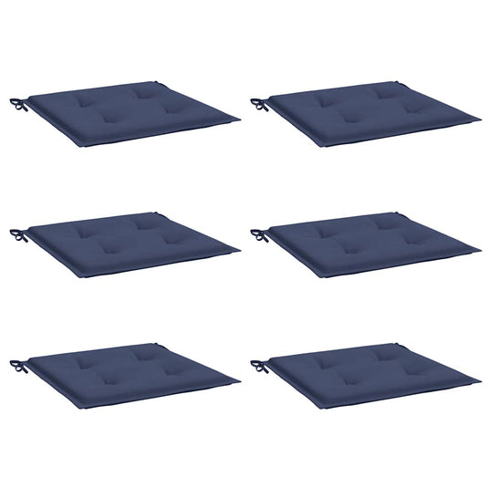 Vidaxl palletkussens 6 st 50x50x4 cm oxford stof marineblauw