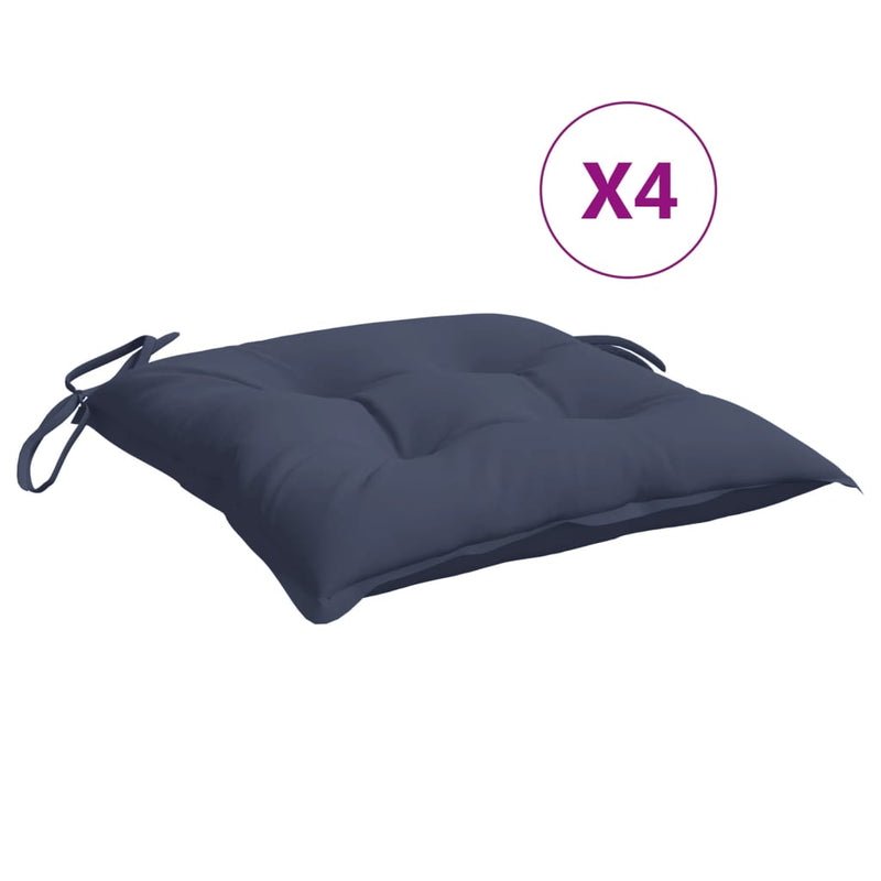 Load image into Gallery viewer, Vidaxl stoelkussens 4 st 40x40x7 cm oxford stof marineblauw
