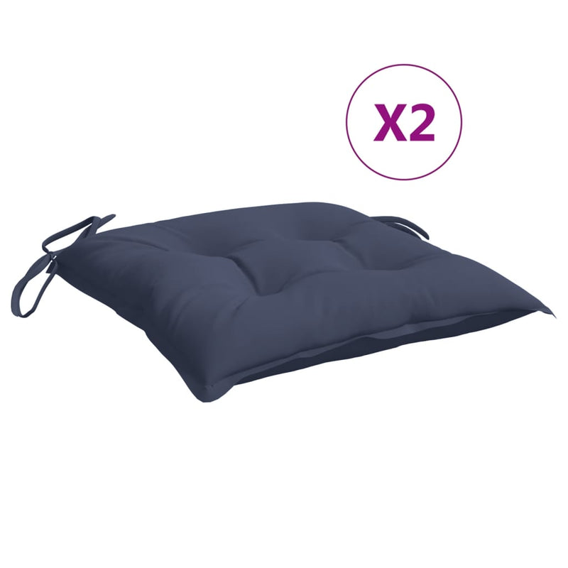 Load image into Gallery viewer, Vidaxl stoelkussens 2 st 50x50x7 cm oxford stof marineblauw
