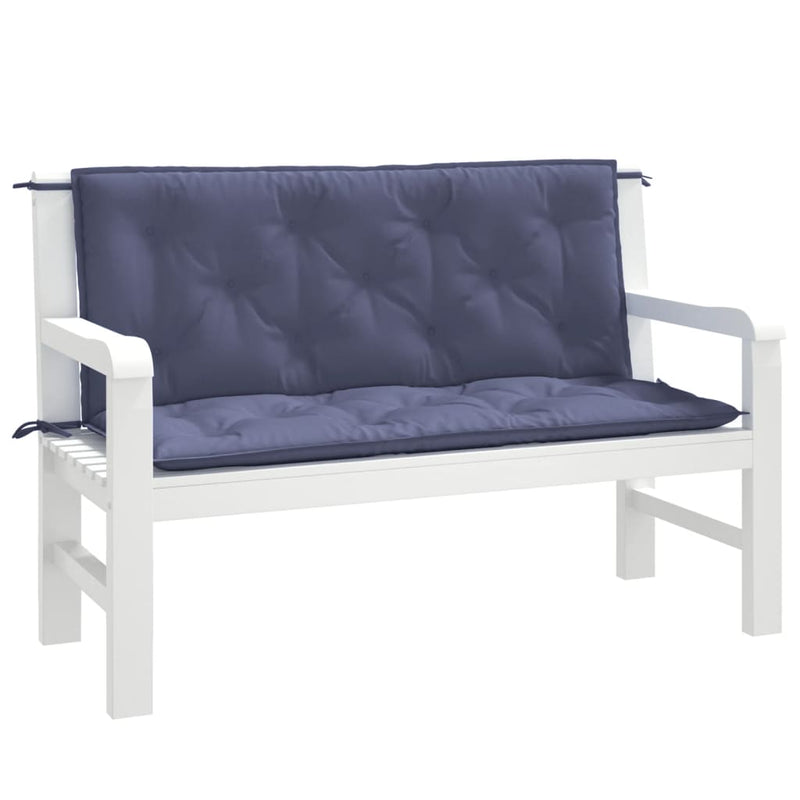 Load image into Gallery viewer, Vidaxl tuinbankkussens 2 st 120x50x7 cm oxford stof marineblauw
