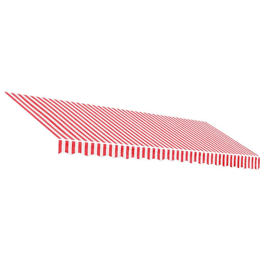 Vidaxl vervangingsdoek voor luifel gestreept 4,5x3 m rood en wit