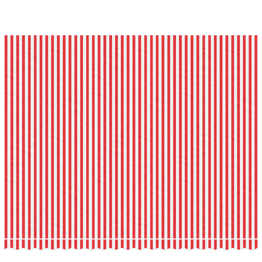 Vidaxl vervangingsdoek voor luifel gestreept 4,5x3,5 m rood en wit