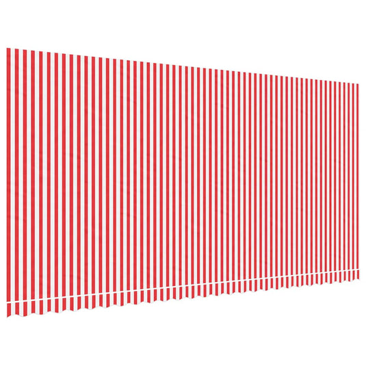 Vidaxl vervangingsdoek voor luifel gestreept 6x3 m rood en wit