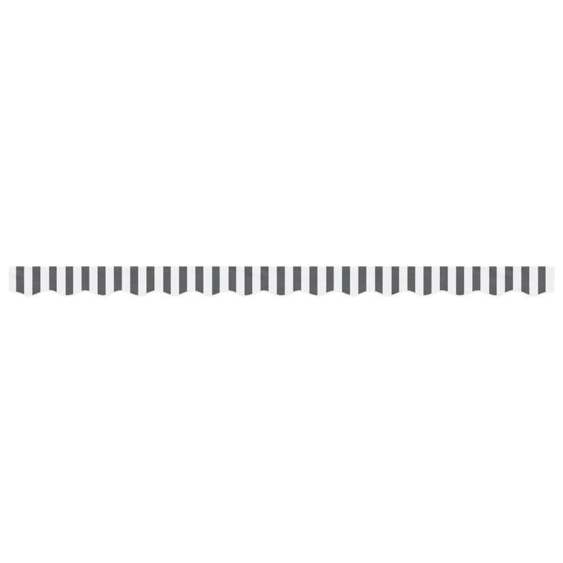 Load image into Gallery viewer, Vidaxl vervangingsdoek voor luifelrok gestreept 3,5 m antraciet en wit
