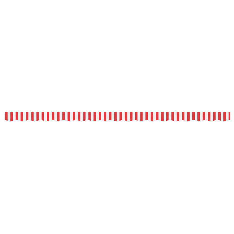 Load image into Gallery viewer, Vidaxl vervangingsdoek voor luifelrok gestreept 4,5 m rood en wit
