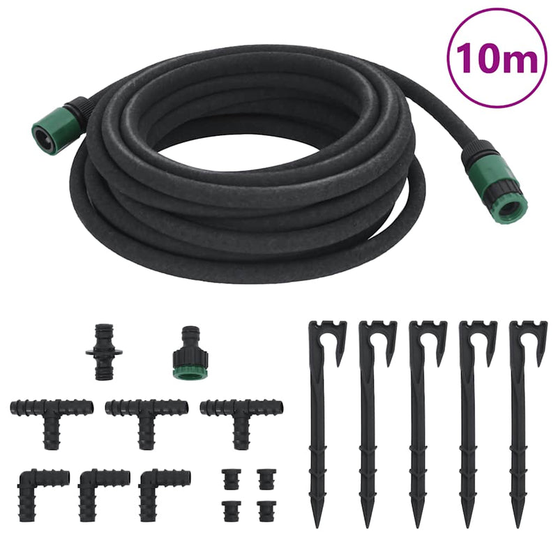Load image into Gallery viewer, Vidaxl druppelslang 0,6'' 10 m rubber zwart
