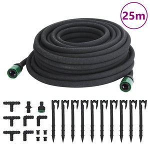 Vidaxl druppelslang 0,6'' 25 m rubber zwart