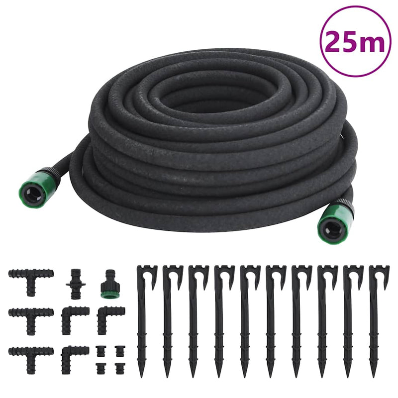 Load image into Gallery viewer, Vidaxl druppelslang 0,6'' 25 m rubber zwart
