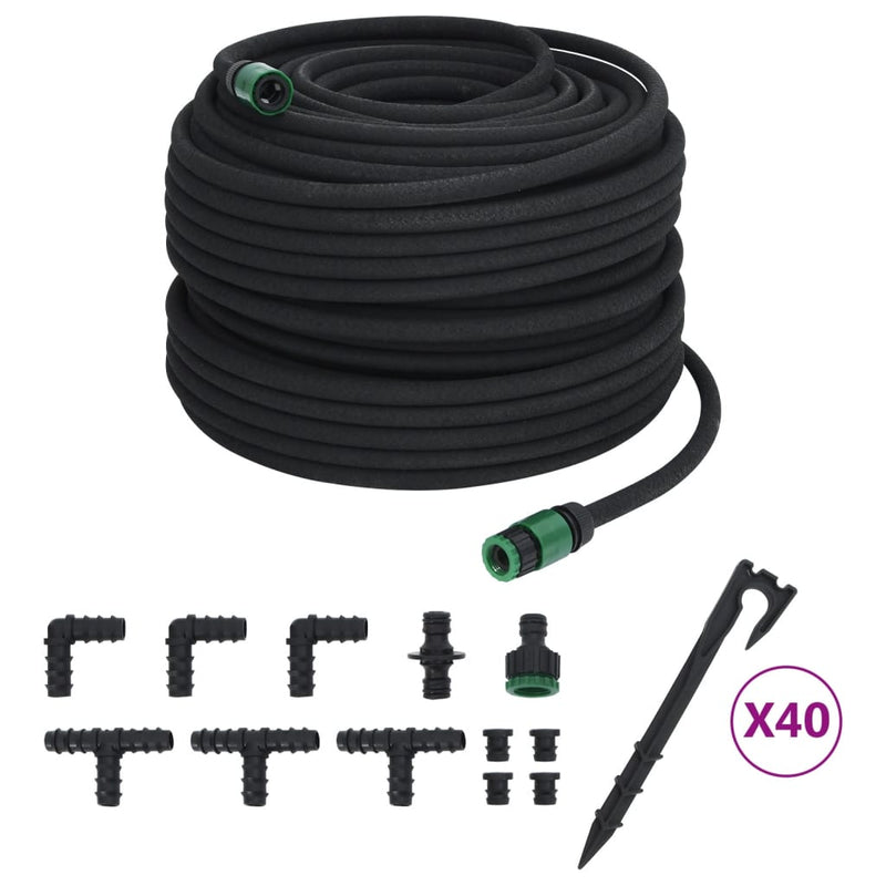 Load image into Gallery viewer, VidaXL Druppelslang 0,6'' 100 m rubber zwart
