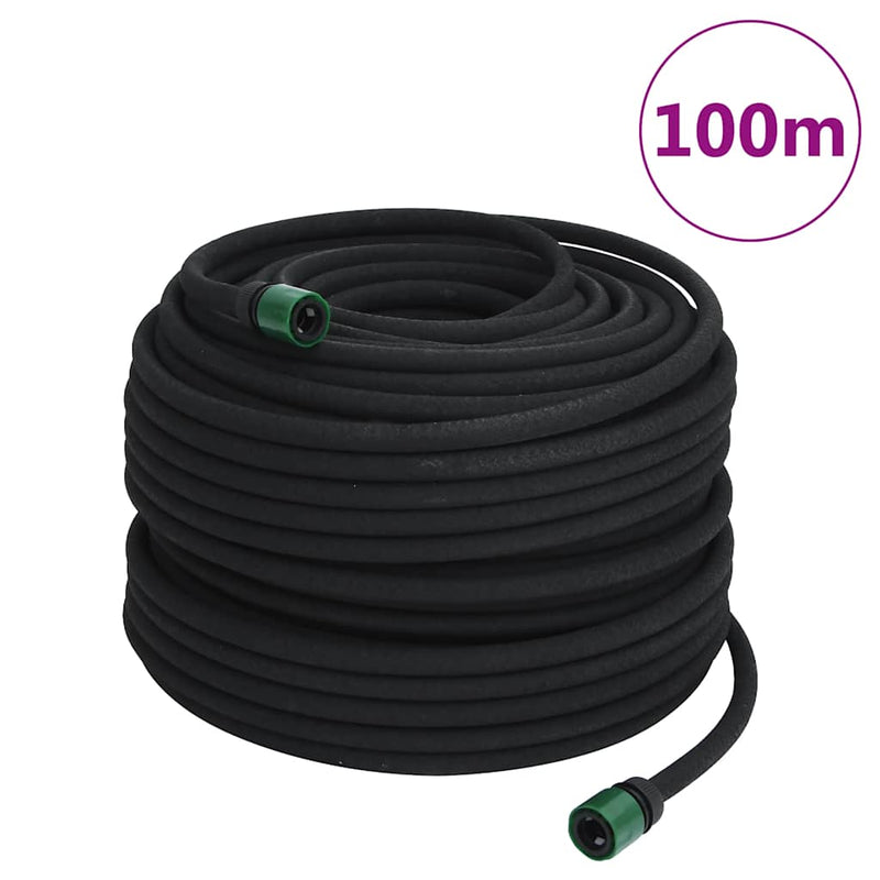 Afbeelding laden in galerijviewer, Vidaxl druppelslang 0,6'' 100 m rubber zwart

