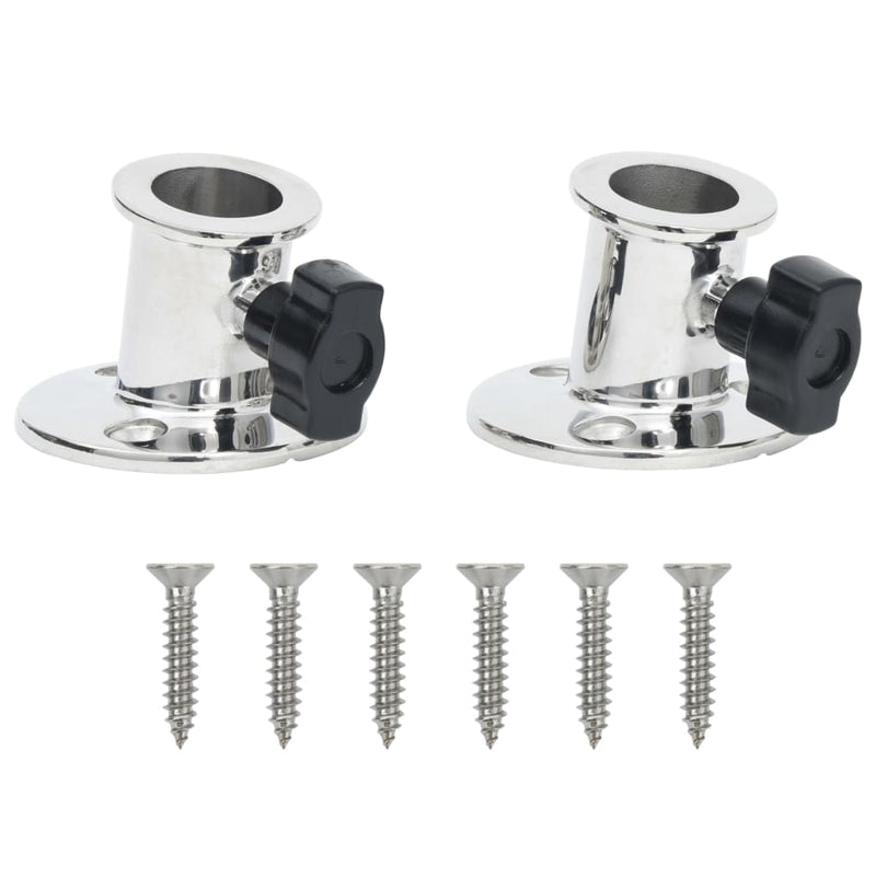 Load image into Gallery viewer, Vidaxl biminibasis2 st voor 26 mm buis rond roestvrij staal
