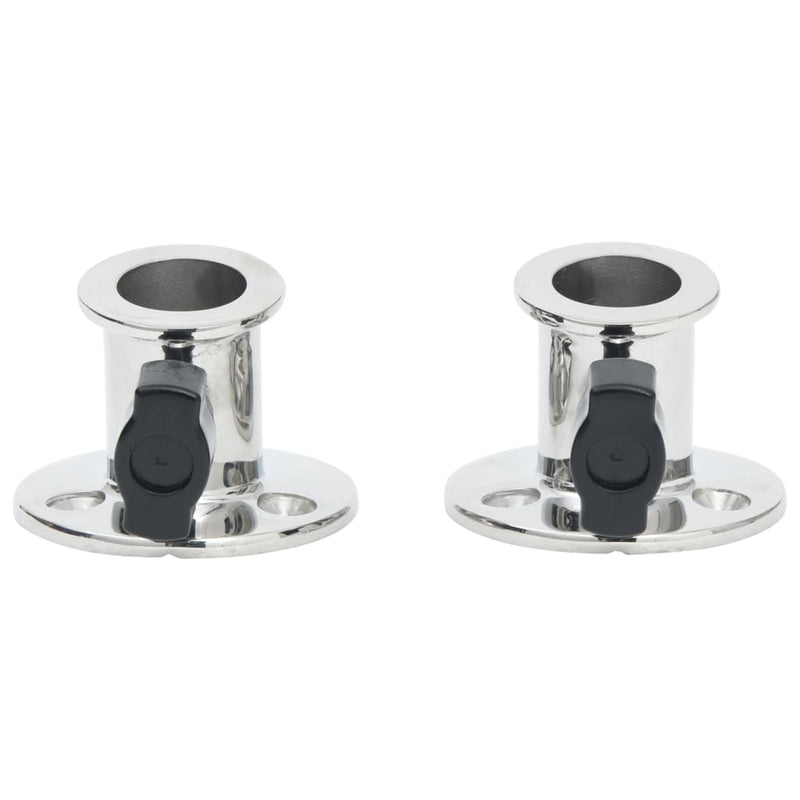 Load image into Gallery viewer, Vidaxl biminibasis2 st voor 26 mm buis rond roestvrij staal
