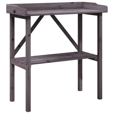 Vidaxl plantentafel met schap 78x38x82,5 cm vurenhout grijs