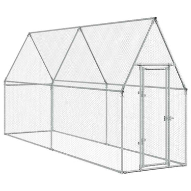 Vidaxl kippenhok 100x100x190 cm gegalvaniseerd staal zilverkleurig