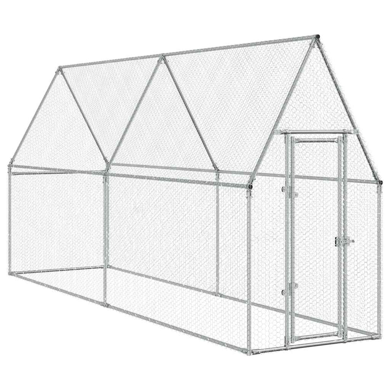 Load image into Gallery viewer, Vidaxl kippenhok 100x100x190 cm gegalvaniseerd staal zilverkleurig
