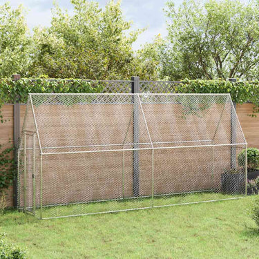 Vidaxl kippenhok 100x100x190 cm gegalvaniseerd staal zilverkleurig