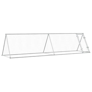 Vidaxl kippenhok 400x105x91 cm gegalvaniseerd staal zilverkleurig
