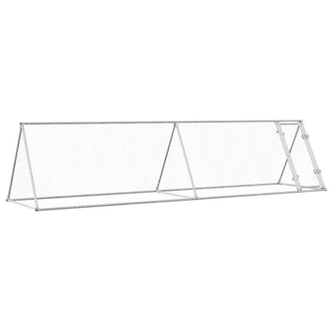 Vidaxl kippenhok 400x105x91 cm gegalvaniseerd staal zilverkleurig