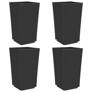 Vidaxl plantenbakken 4 st 32,5x32,5x57 cm polypropeen zwart