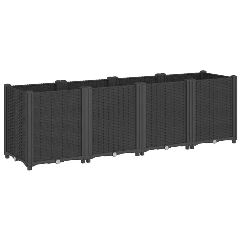Cargue la imagen en el visor de la galería, Vidaxl plantenbak 160x40x53 cm polypropeen zwart
