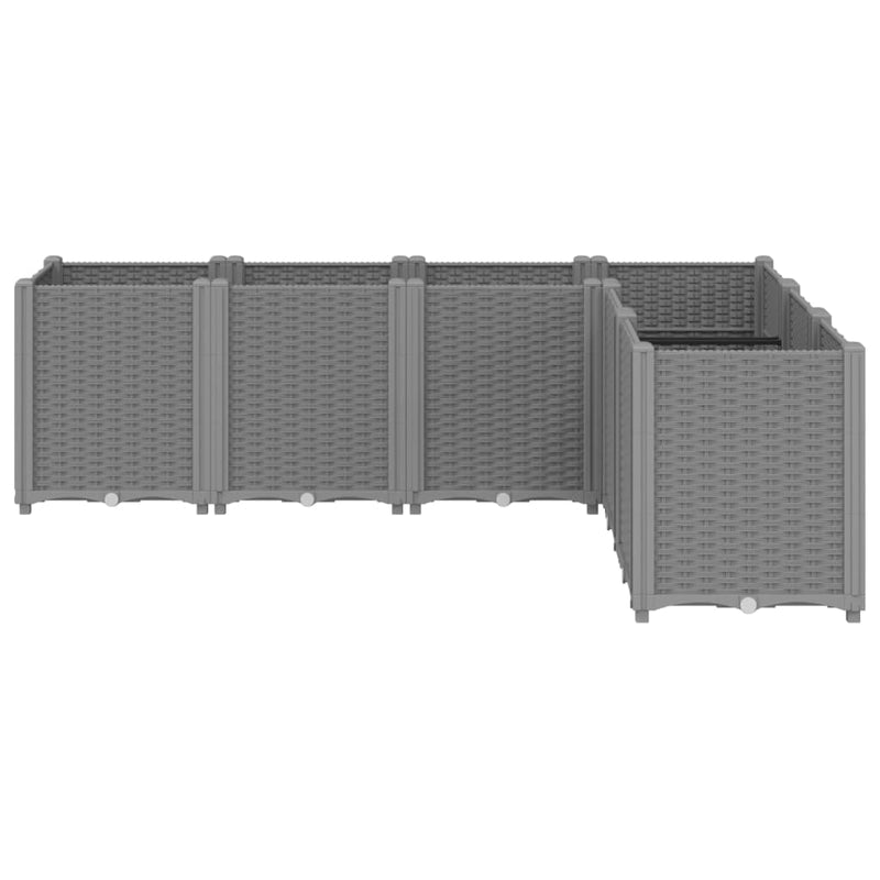 Load image into Gallery viewer, Vidaxl plantenbak 160x120x53 cm polypropeen lichtgrijs
