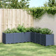 Vidaxl plantenbak 160x160x53 cm polypropeen blauwgrijs