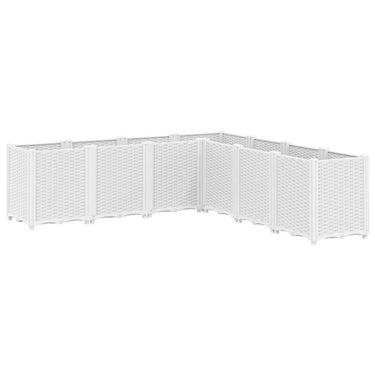 Vidaxl plantenbak 160x160x53 cm polypropeen wit