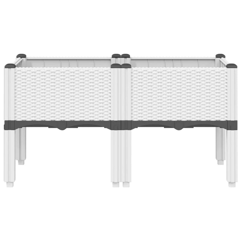 Load image into Gallery viewer, Vidaxl plantenbak met poten 80x40x42 cm polypropeen wit
